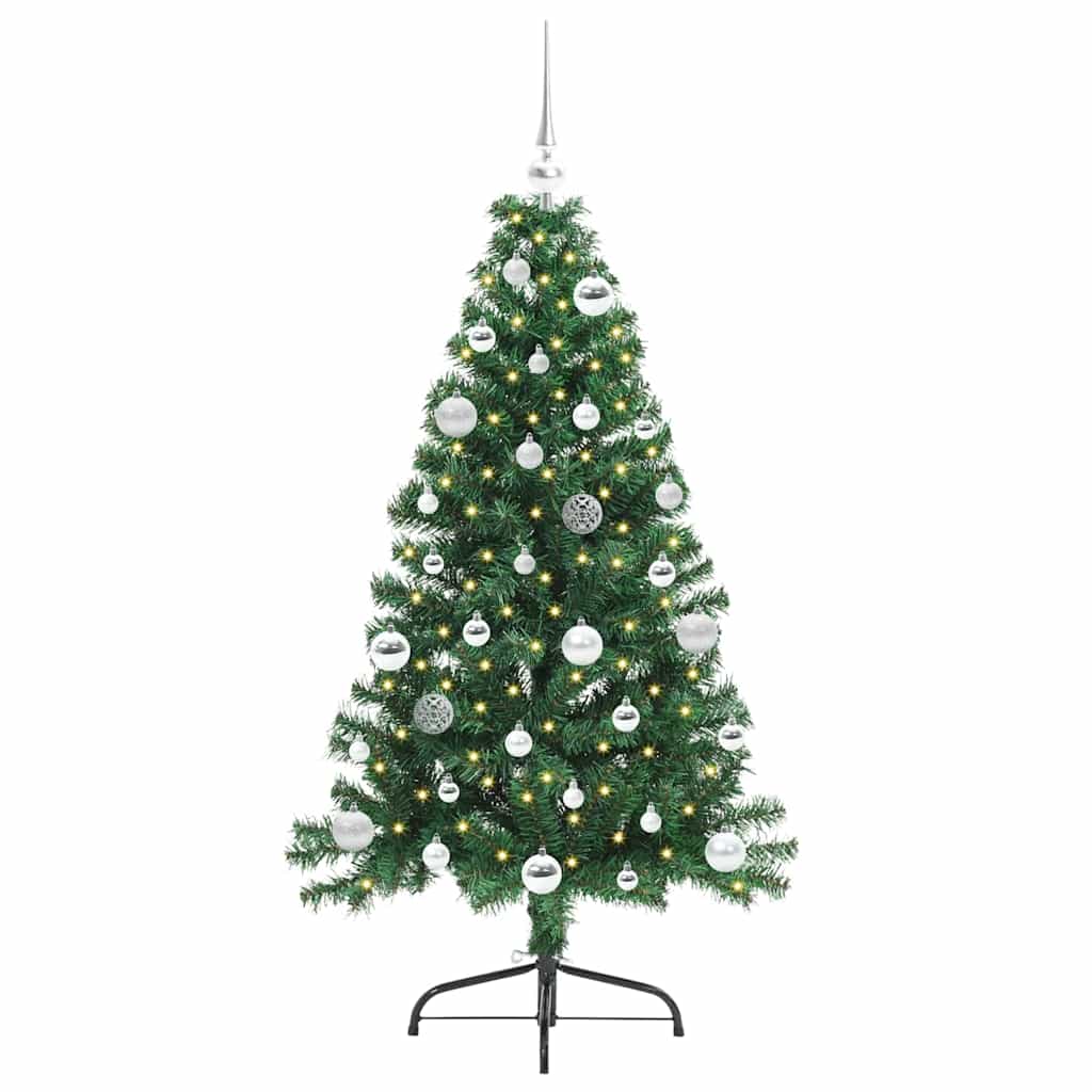 Árvore de Natal Artificial Pré-iluminada Verde 150 cm PVC
