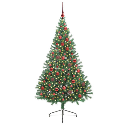 Árvore de Natal Artificial Pré-iluminada Verde 180 cm PVC