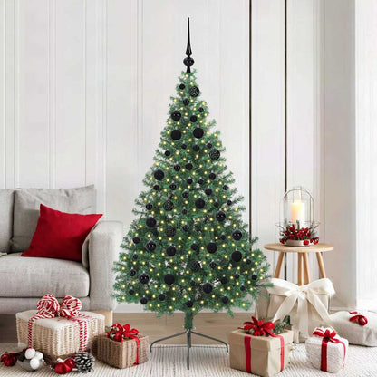 Árvore de Natal Artificial Pré-iluminada Verde 180 cm PVC