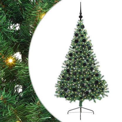 Árvore de Natal Artificial Pré-iluminada Verde 180 cm PVC