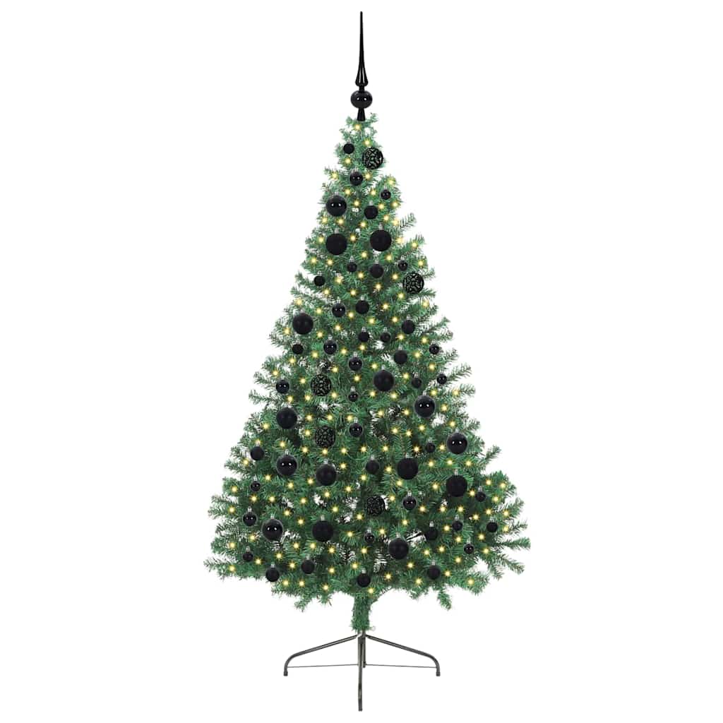 Árvore de Natal Artificial Pré-iluminada Verde 180 cm PVC