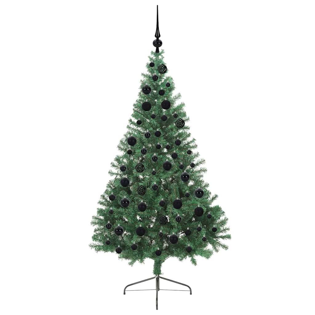 Árvore de Natal Artificial Pré-iluminada Verde 180 cm PVC