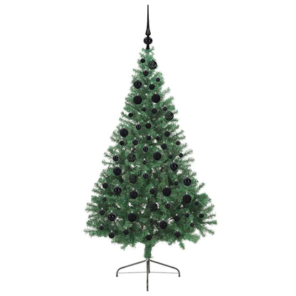 Árvore de Natal Artificial Pré-iluminada Verde 180 cm PVC