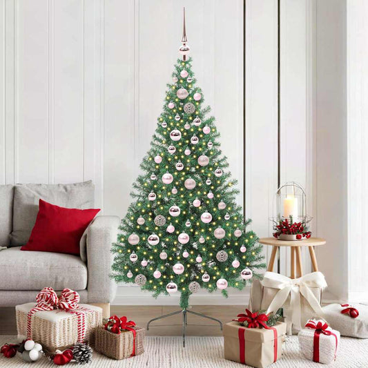 Árvore de Natal Artificial Pré-iluminada Verde 180 cm PVC