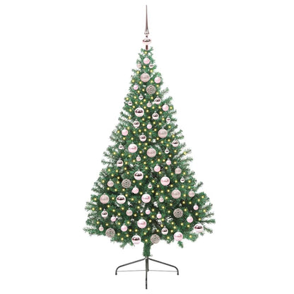 Árvore de Natal Artificial Pré-iluminada Verde 180 cm PVC