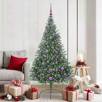 Árvore de Natal Artificial Pré-iluminada Verde 180 cm PVC