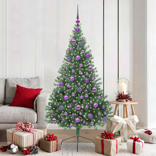 Árvore de Natal Artificial Pré-iluminada Verde 180 cm PVC