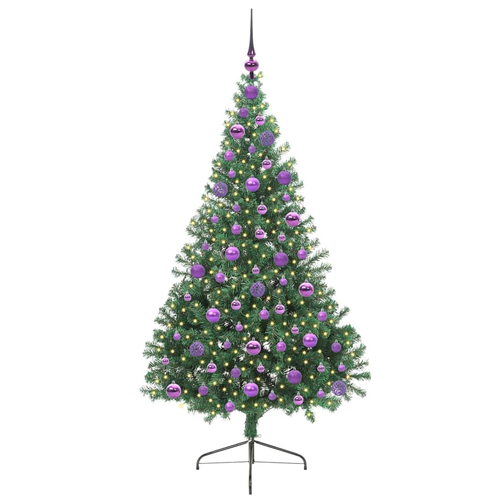 Árvore de Natal Artificial Pré-iluminada Verde 180 cm PVC