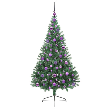 Árvore de Natal Artificial Pré-iluminada Verde 180 cm PVC