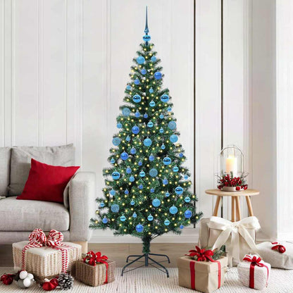 Árvore de Natal Artificial Pré-iluminada Verde 180 cm PVC