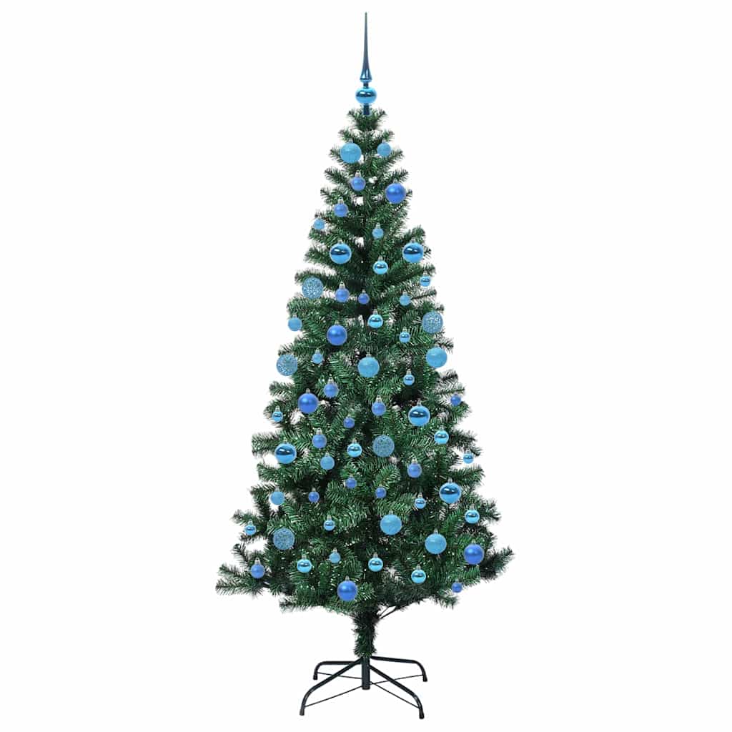 Árvore de Natal Artificial Pré-iluminada Verde 180 cm PVC