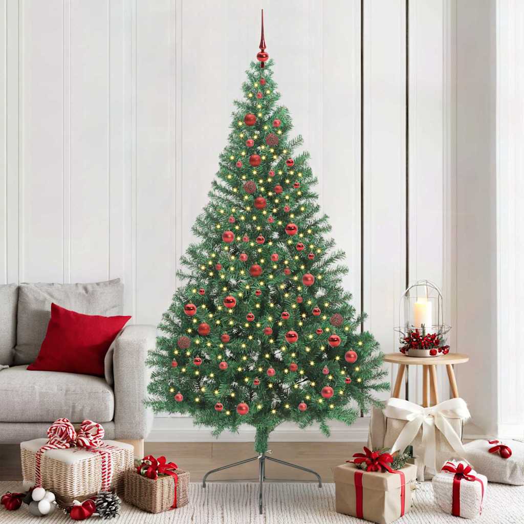Árvore de Natal Artificial Pré-iluminada Verde 210 cm PVC
