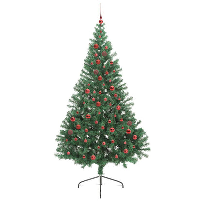 Árvore de Natal Artificial Pré-iluminada Verde 210 cm PVC