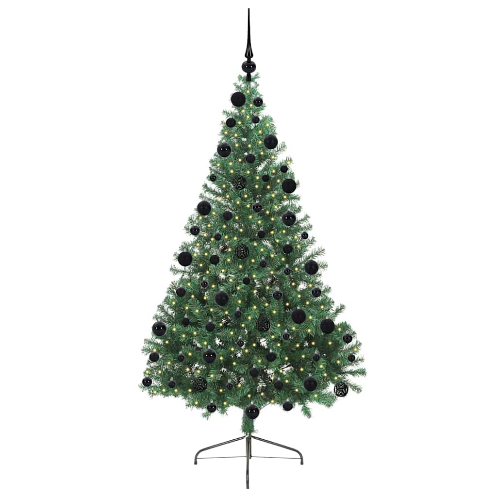Árvore de Natal Artificial Pré-iluminada Verde 210 cm PVC