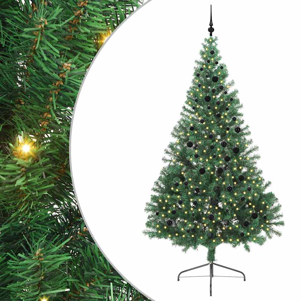 Árvore de Natal Artificial Pré-iluminada Verde 240 cm PVC