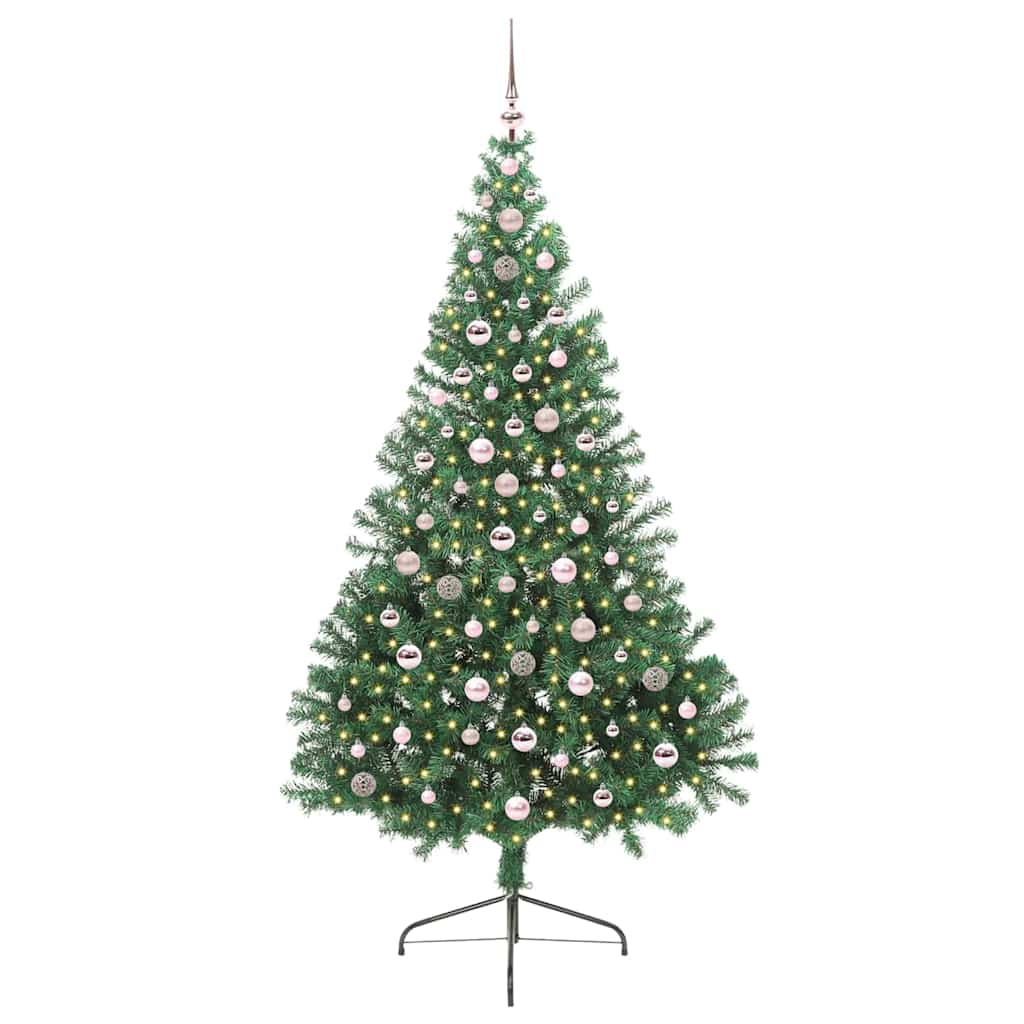 Árvore de Natal Artificial Pré-iluminada Verde 240 cm PVC
