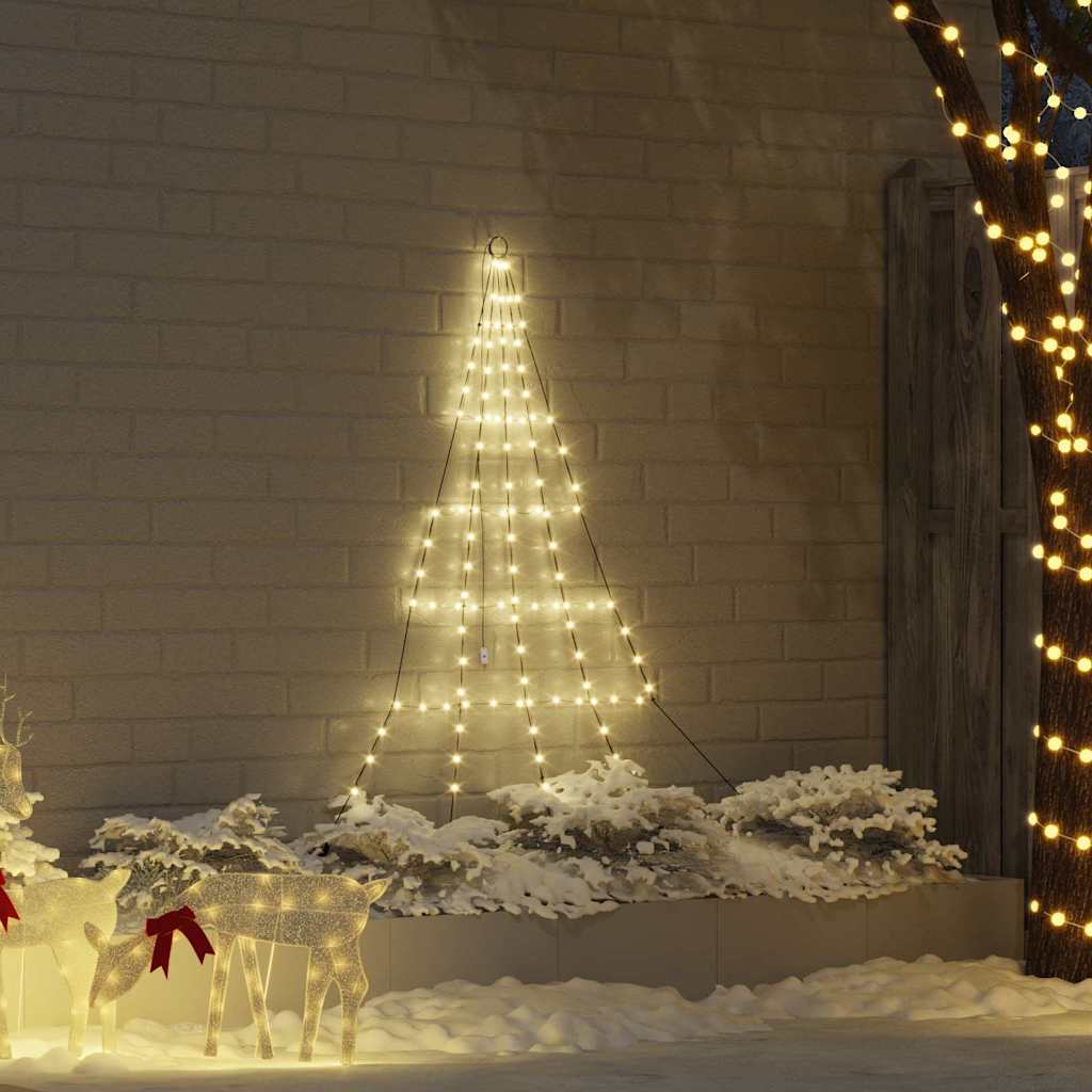 Árvore de Natal LED com Estacas para o Solo 182 cm Metal