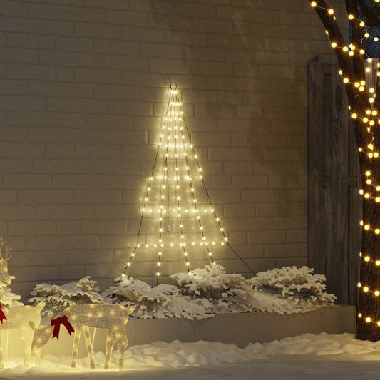 Árvore de Natal LED com Estacas para o Solo 182 cm Metal