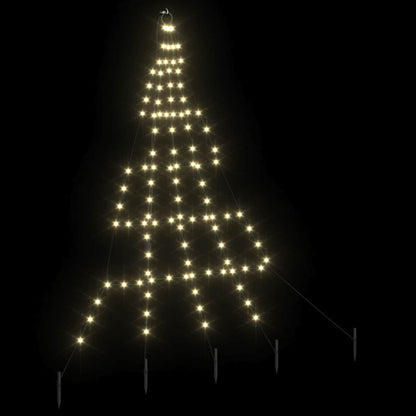 Árvore de Natal LED com Estacas para o Solo 182 cm Metal