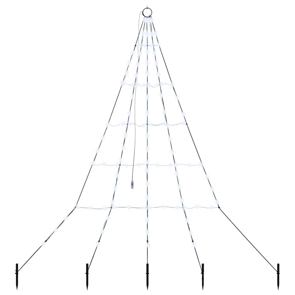 Árvore de Natal LED com Estacas para o Solo Branco frio 182 cm