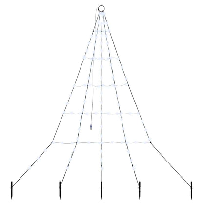 Árvore de Natal LED com Estacas para o Solo Branco frio 182 cm