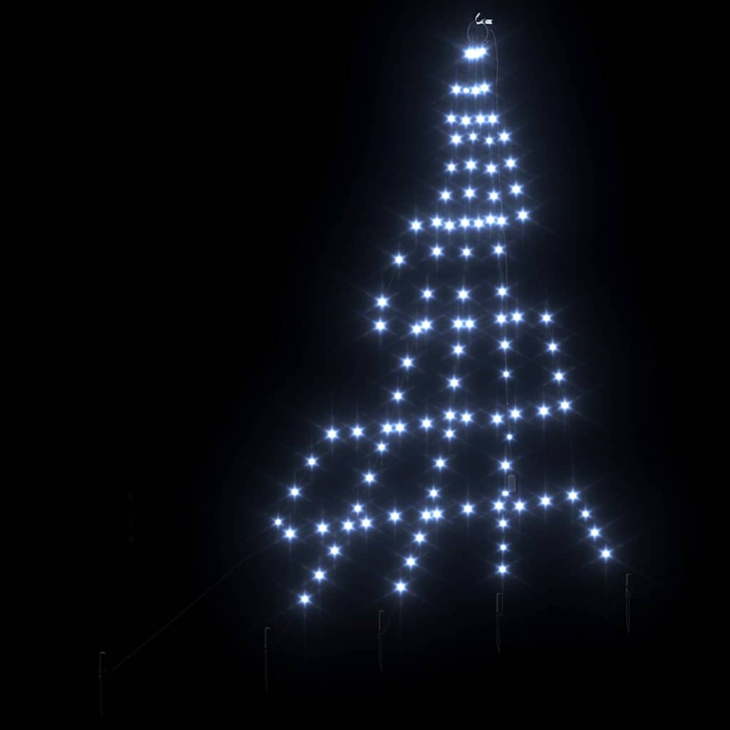 Árvore de Natal LED com Estacas para o Solo Branco frio 182 cm