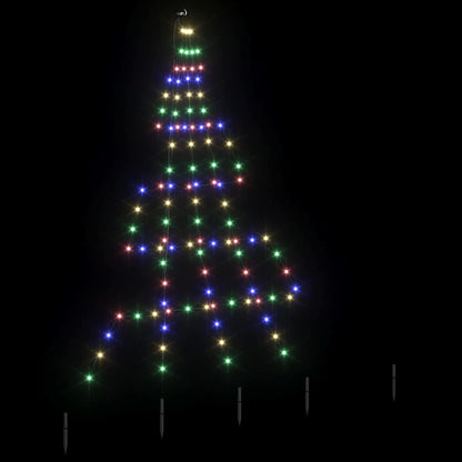 Árvore de Natal LED com Estacas para o Solo Multicolor 182 cm