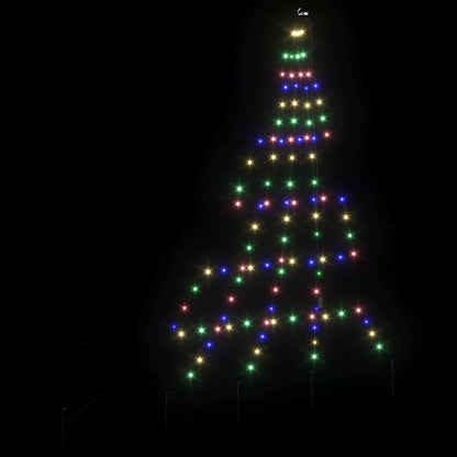 Árvore de Natal LED com Estacas para o Solo Multicolor 182 cm