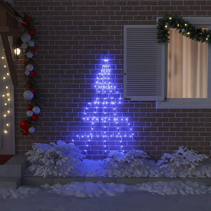 Árvore de Natal LED com Estacas para o Solo Azul 182 cm Metal