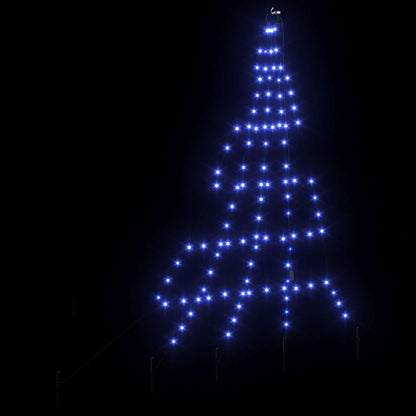Árvore de Natal LED com Estacas para o Solo Azul 182 cm Metal
