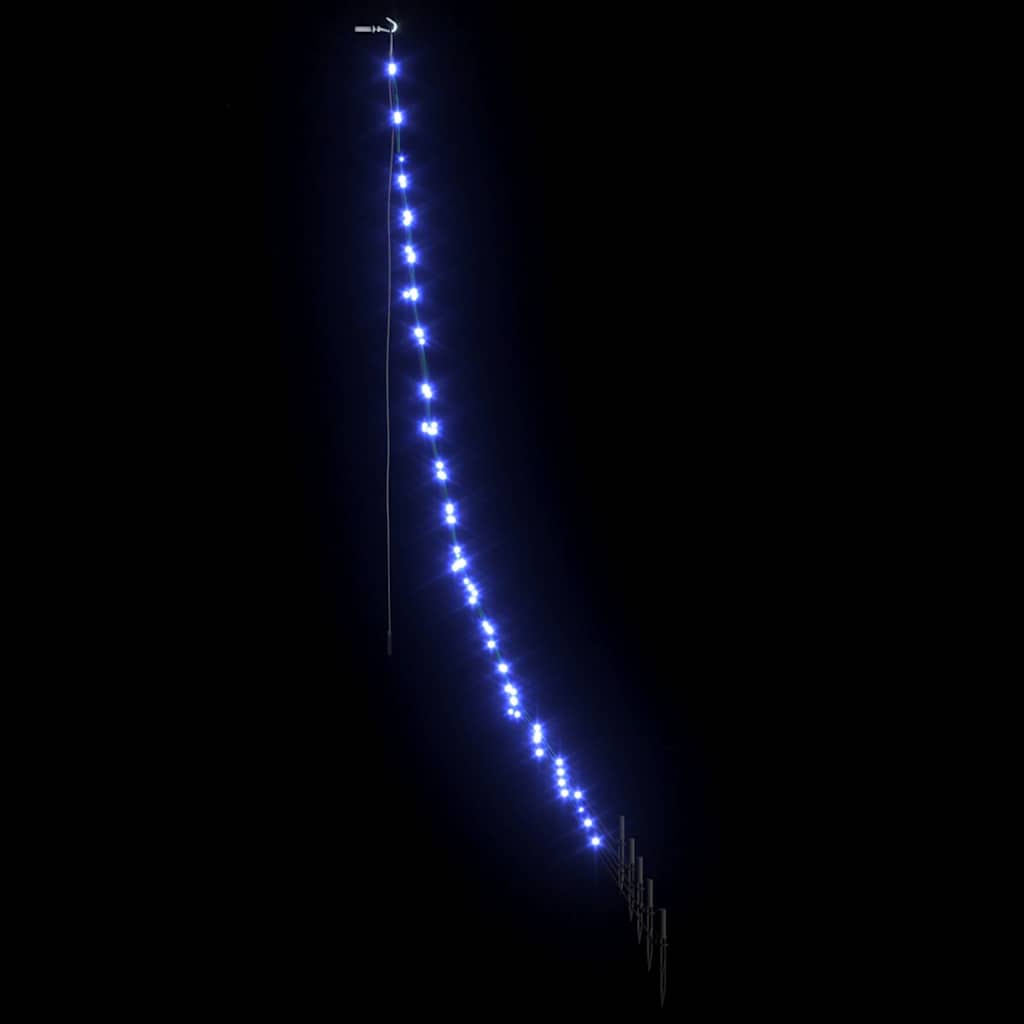Árvore de Natal LED com Estacas para o Solo Azul 182 cm Metal