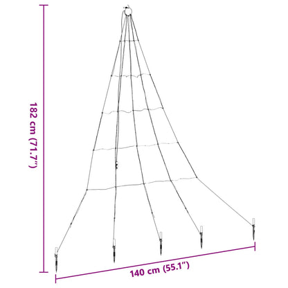 Árvore de Natal LED com Estacas para o Solo Azul 182 cm Metal