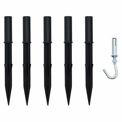 Árvore de Natal LED com Estacas para o Solo 306 cm Metal