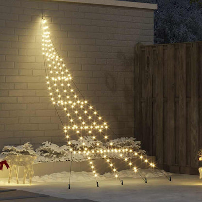 Árvore de Natal LED com Estacas para o Solo 306 cm Metal