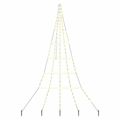 Árvore de Natal LED com Estacas para o Solo 306 cm Metal