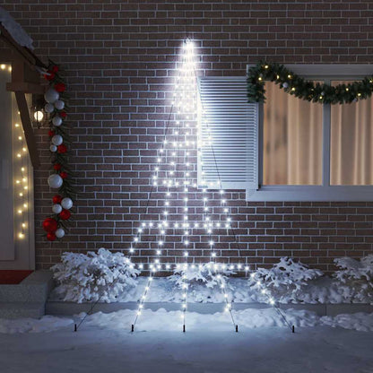 Árvore de Natal LED com Estacas para o Solo Branco frio 306 cm
