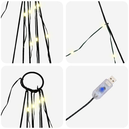 Árvore de Natal LED com Estacas para o Solo 511 cm Metal