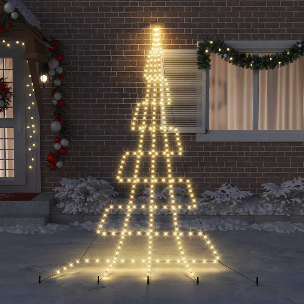 Árvore de Natal LED com Estacas para o Solo 511 cm Metal