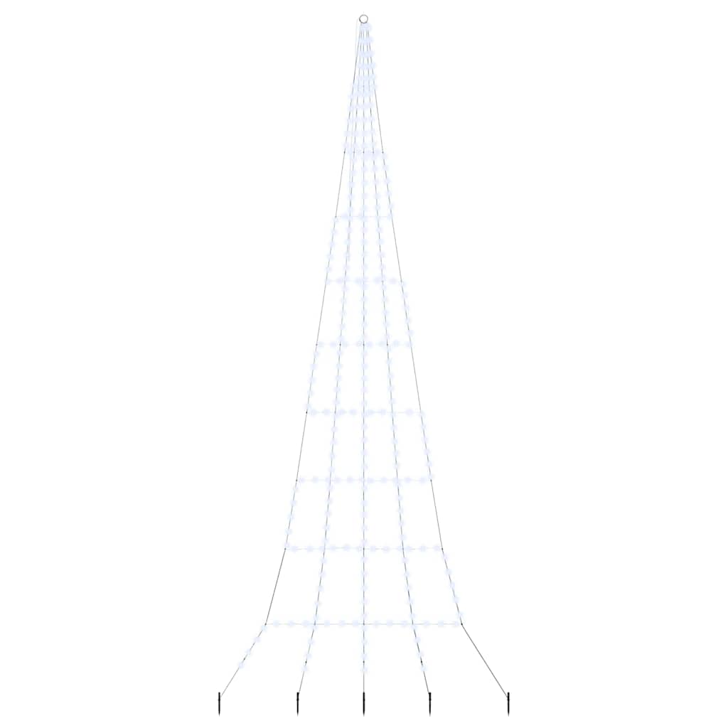 Árvore de Natal LED com Estacas para o Solo Branco frio 511 cm