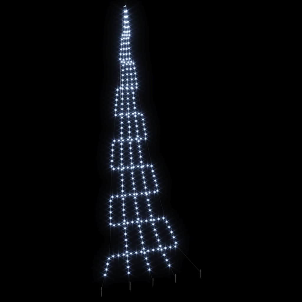 Árvore de Natal LED com Estacas para o Solo Branco frio 511 cm