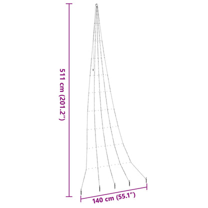 Árvore de Natal LED com Estacas para o Solo Branco frio 511 cm