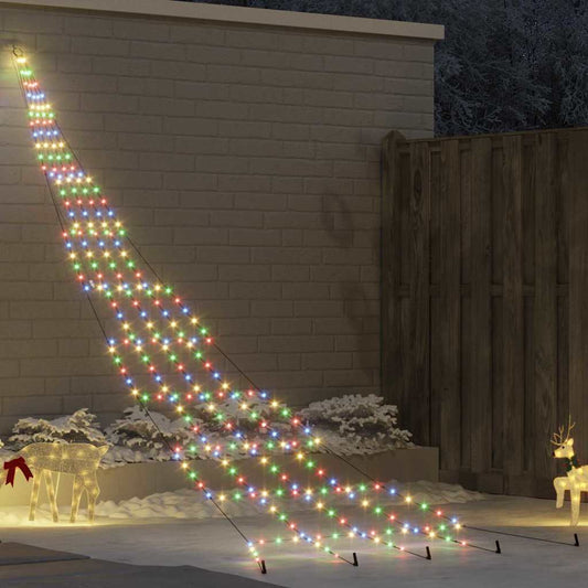 Árvore de Natal LED com Estacas para o Solo Multicolor 511 cm
