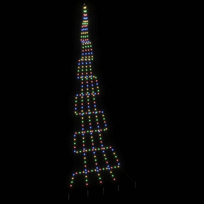 Árvore de Natal LED com Estacas para o Solo Multicolor 511 cm