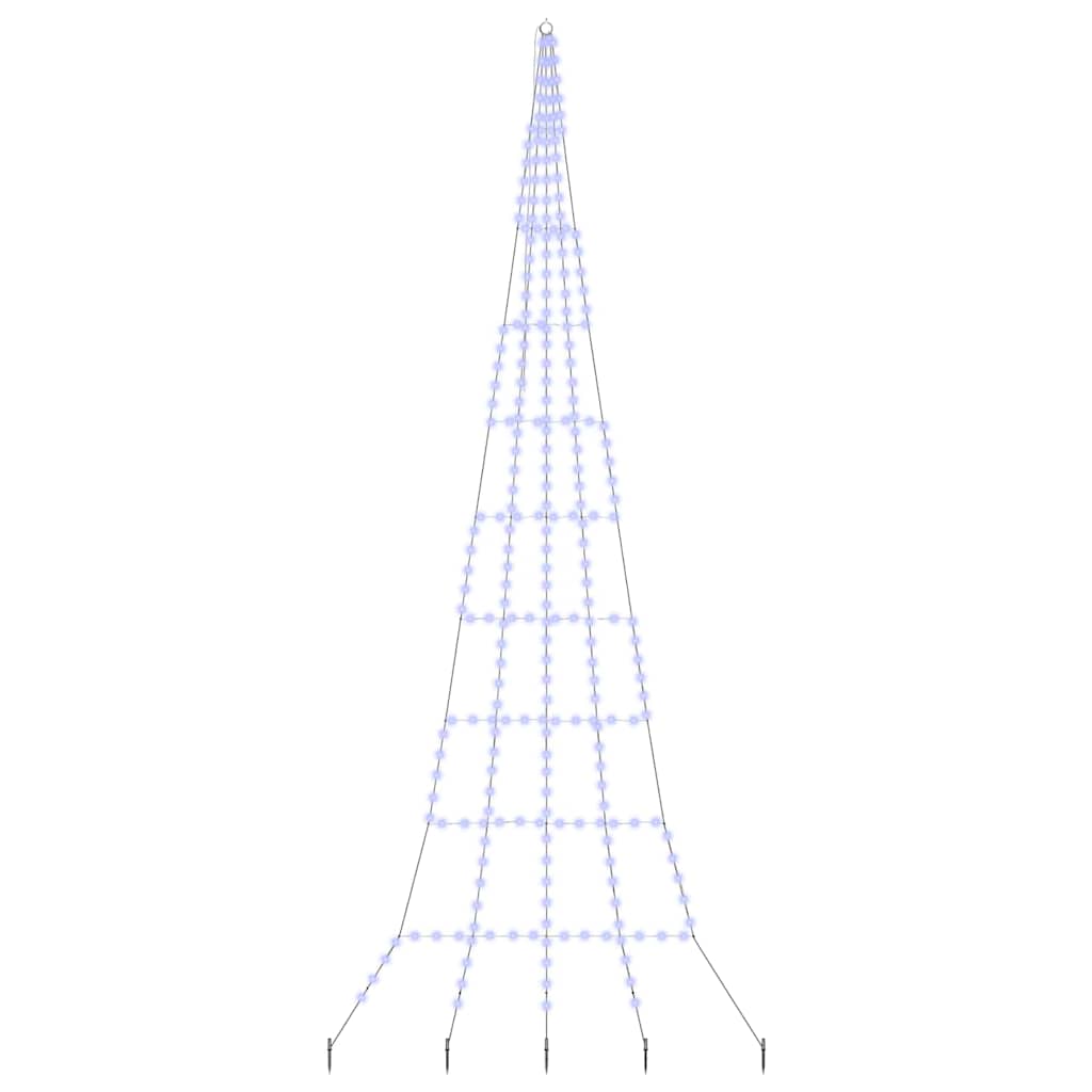 Árvore de Natal LED com Estacas para o Solo Azul 511 cm Metal