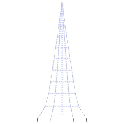 Árvore de Natal LED com Estacas para o Solo Azul 511 cm Metal