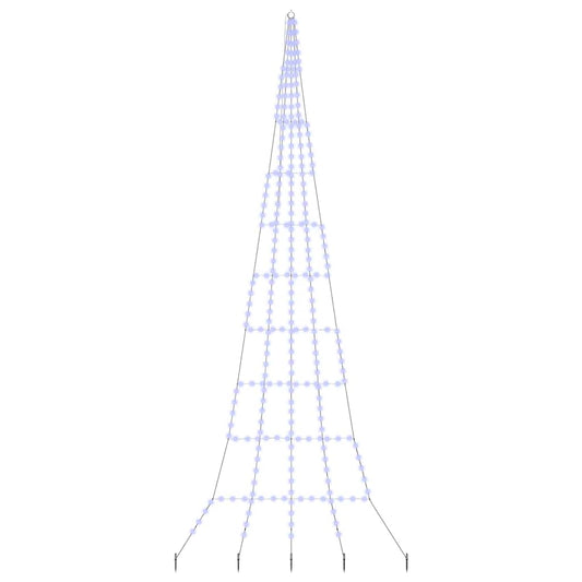 Árvore de Natal LED com Estacas para o Solo Azul 511 cm Metal