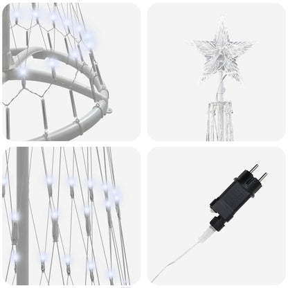 Árvore de Natal LED Branco frio 51 x 51 x 190 cm Metal