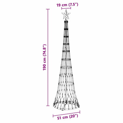 Árvore de Natal LED Branco frio 51 x 51 x 190 cm Metal