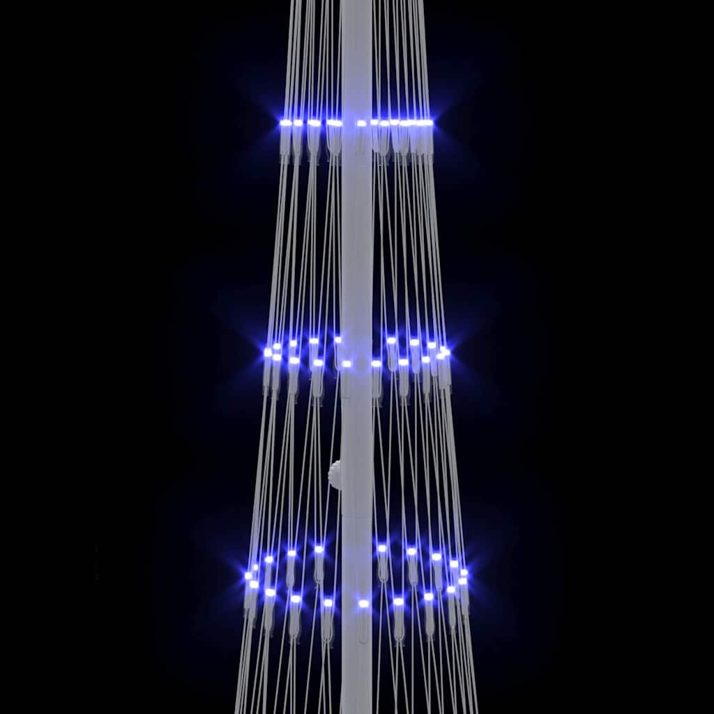 Árvore de Natal LED com 230 LEDs Azul 51 x 51 x 190 cm Metal