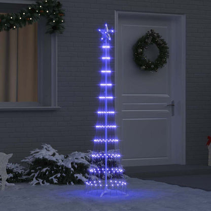 Árvore de Natal LED com 230 LEDs Azul 51 x 51 x 190 cm Metal